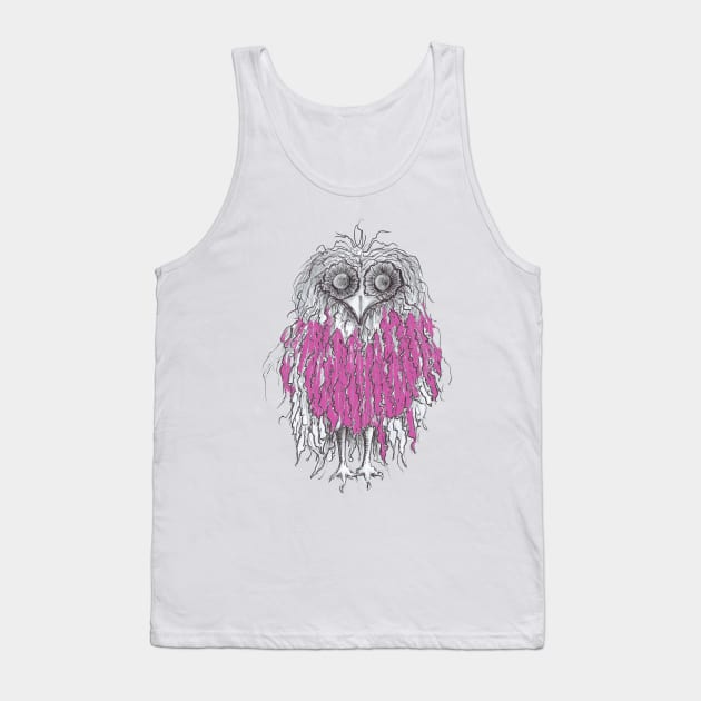 Freaked Out Funky Owl Tank Top by VioletGrant